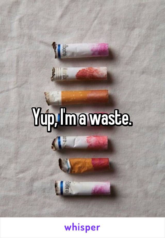 Yup, I'm a waste. 