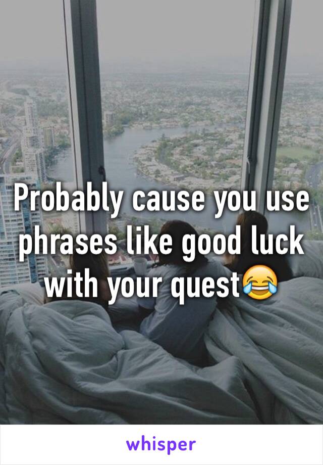 probably-cause-you-use-phrases-like-good-luck-with-your-quest