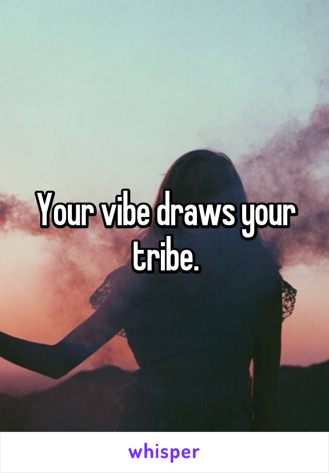 Your vibe draws your tribe.