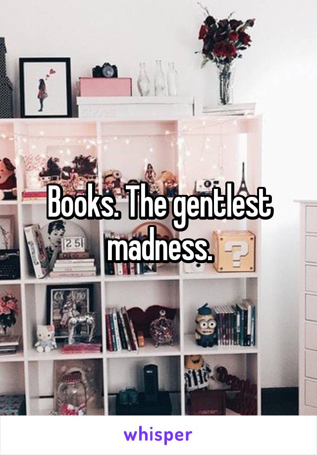 Books. The gentlest madness.