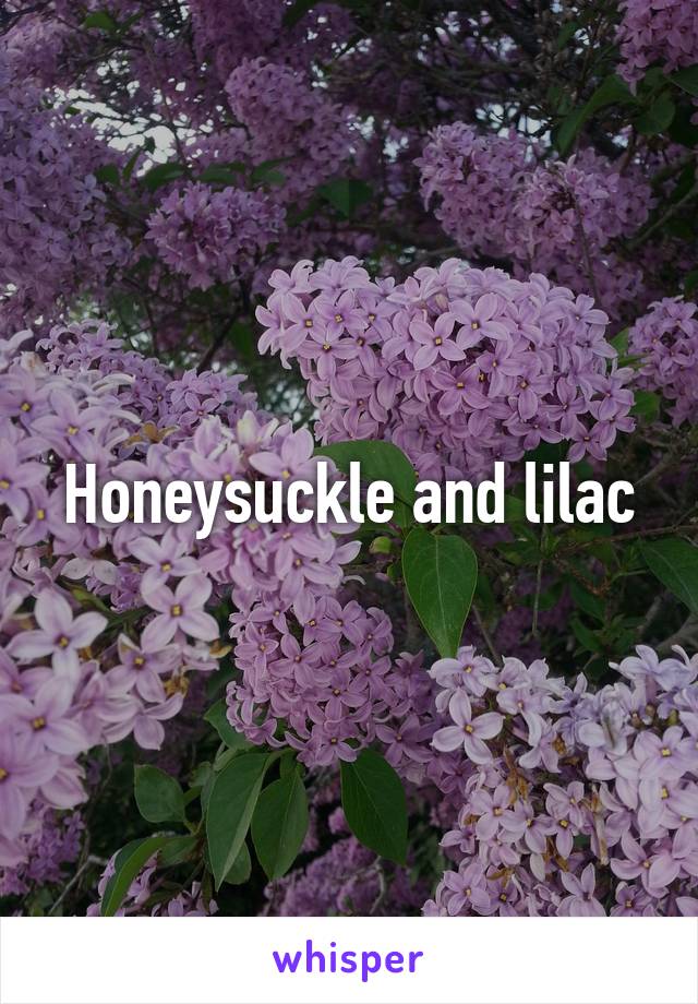 Honeysuckle and lilac