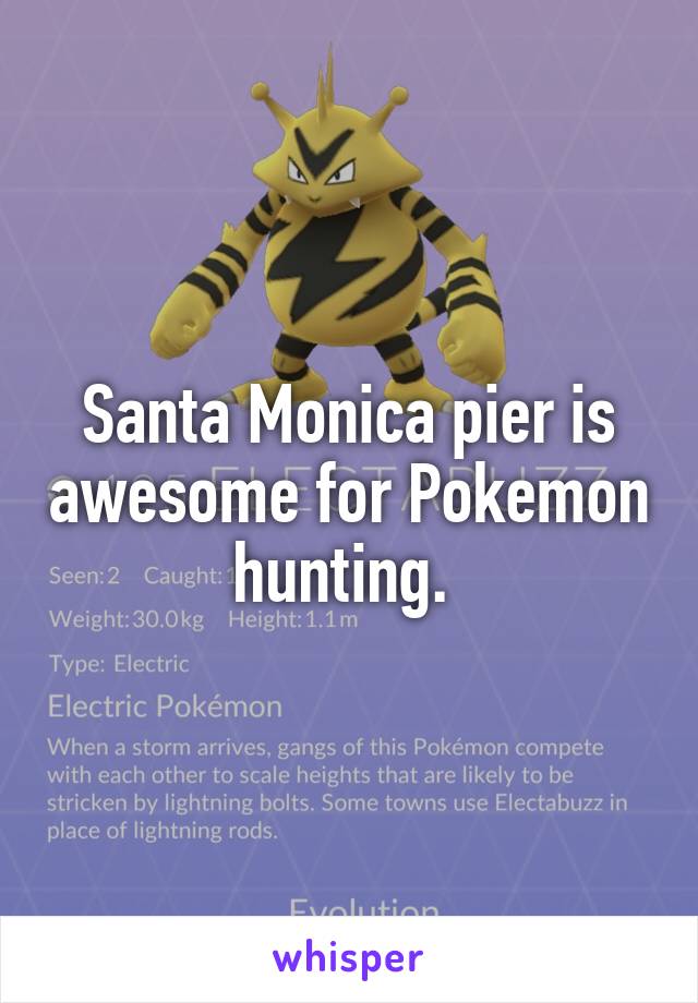 Santa Monica pier is awesome for Pokemon hunting. 