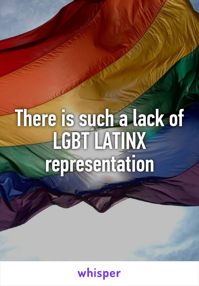 There is such a lack of LGBT LATINX representation