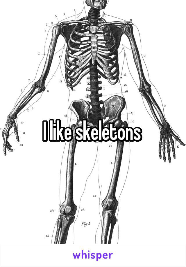 I like skeletons 