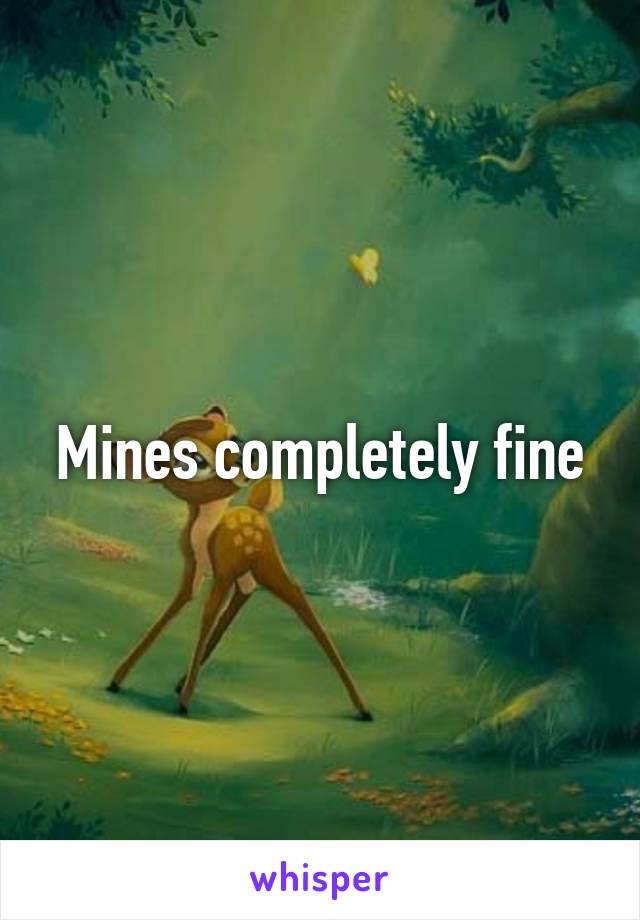 Mines completely fine