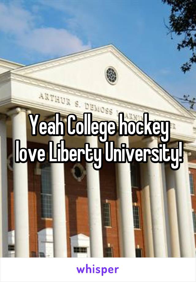 Yeah College hockey love Liberty University!