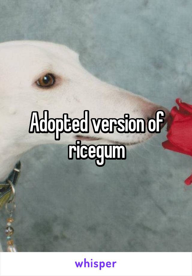 Adopted version of ricegum