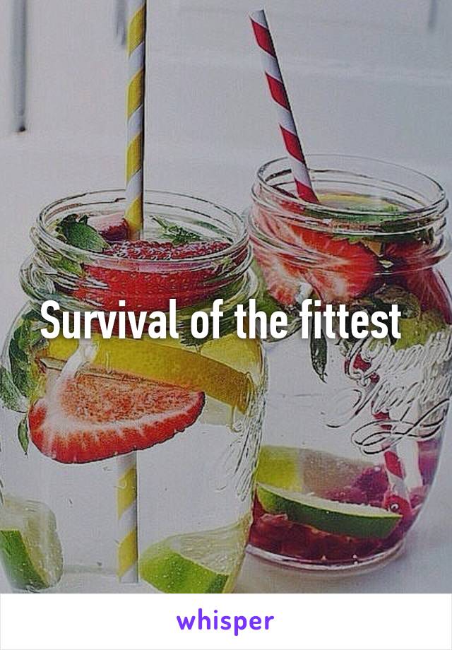 Survival of the fittest 