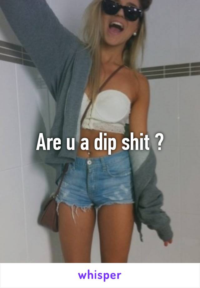 Are u a dip shit ?