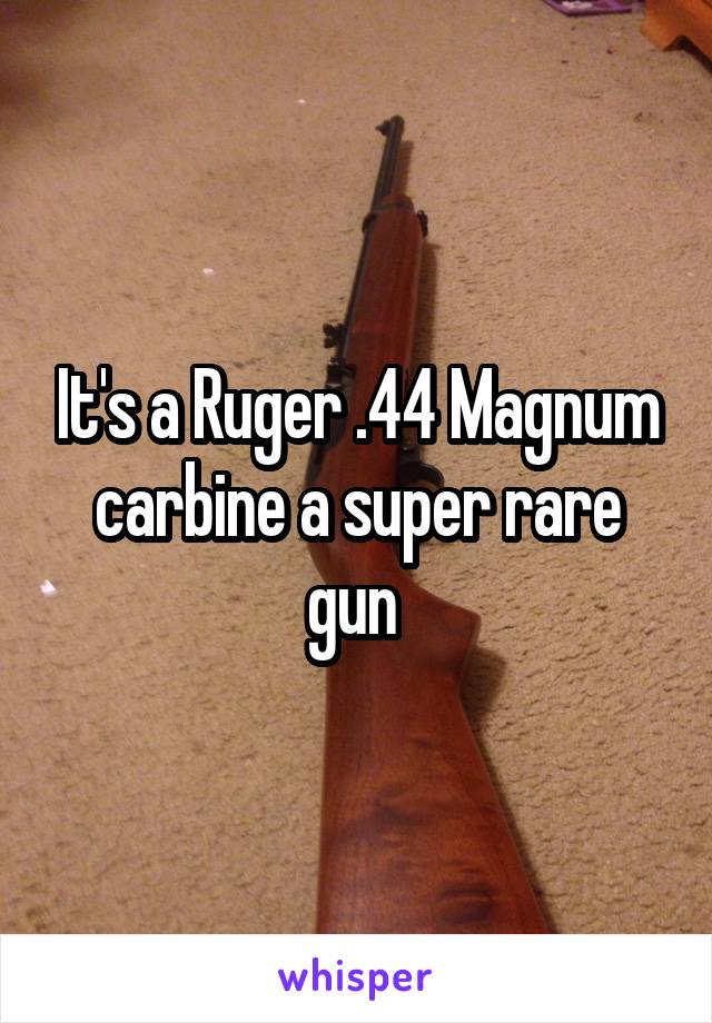 It's a Ruger .44 Magnum carbine a super rare gun 