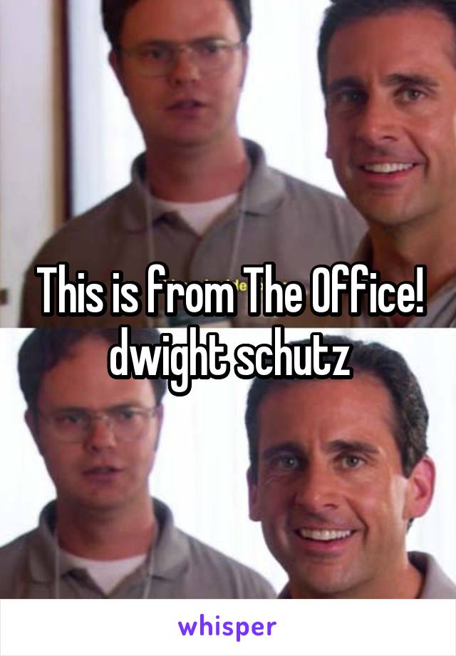 This is from The Office! dwight schutz