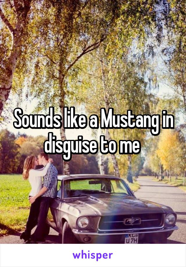 Sounds like a Mustang in disguise to me 