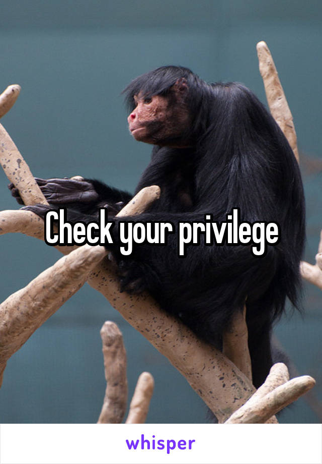 Check your privilege