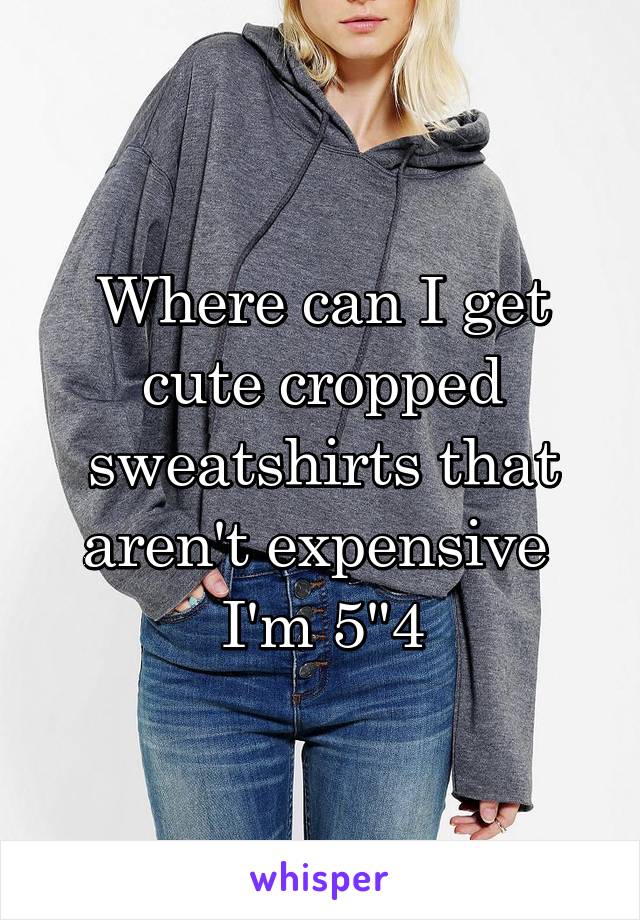 Where can I get cute cropped sweatshirts that aren't expensive 
I'm 5"4