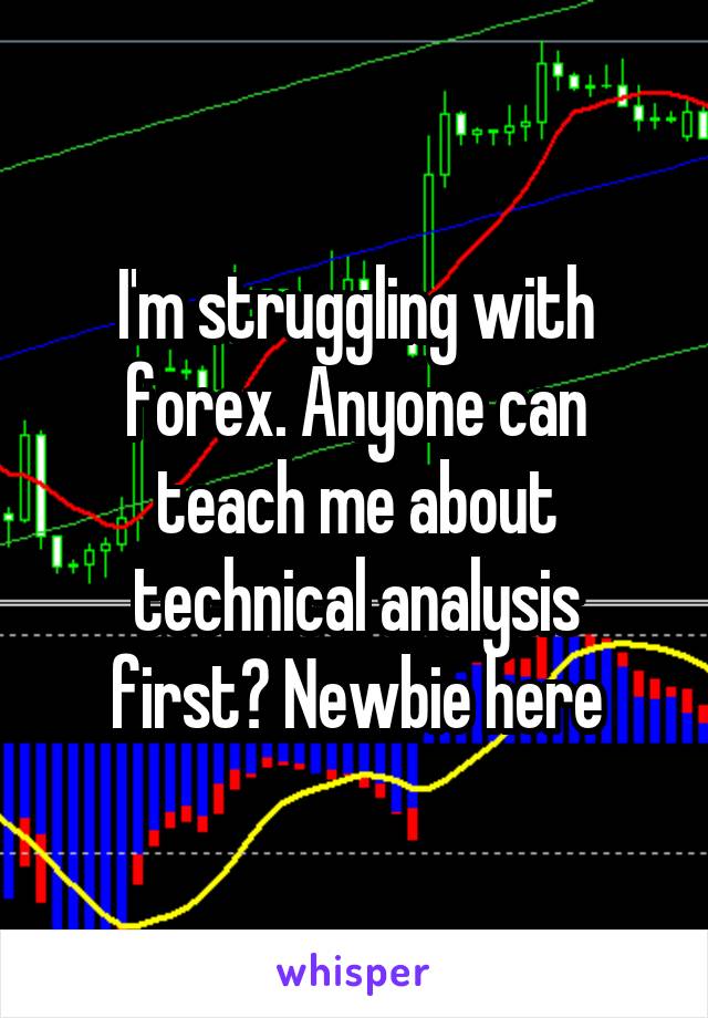 I'm struggling with forex. Anyone can teach me about technical analysis first? Newbie here