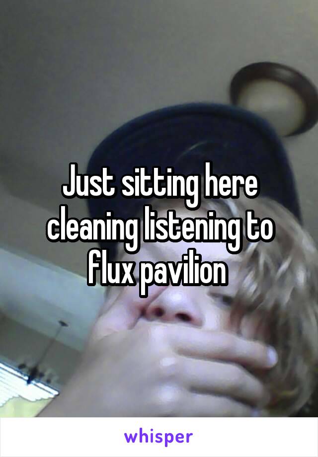 Just sitting here cleaning listening to flux pavilion 