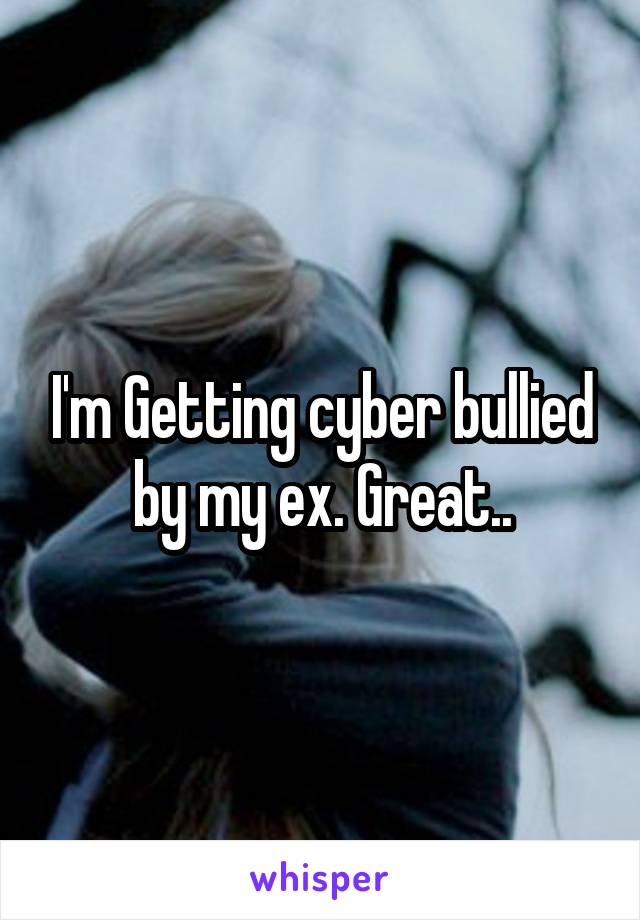 I'm Getting cyber bullied by my ex. Great..