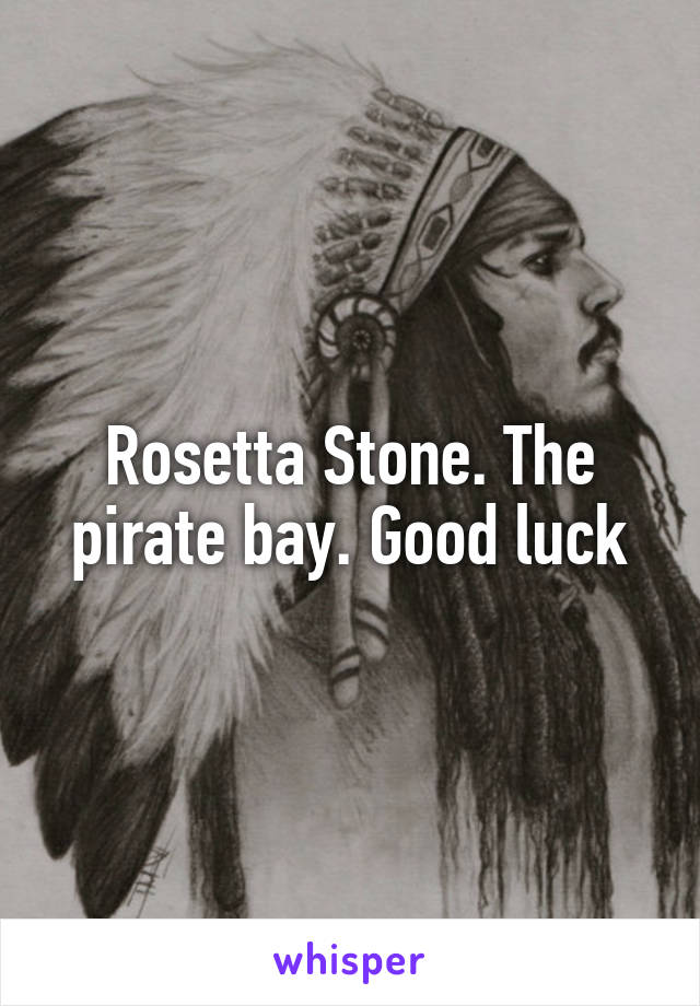 Rosetta Stone. The pirate bay. Good luck