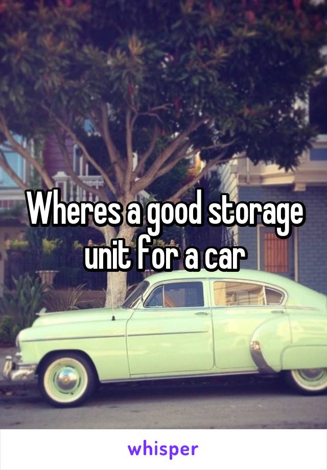 Wheres a good storage unit for a car