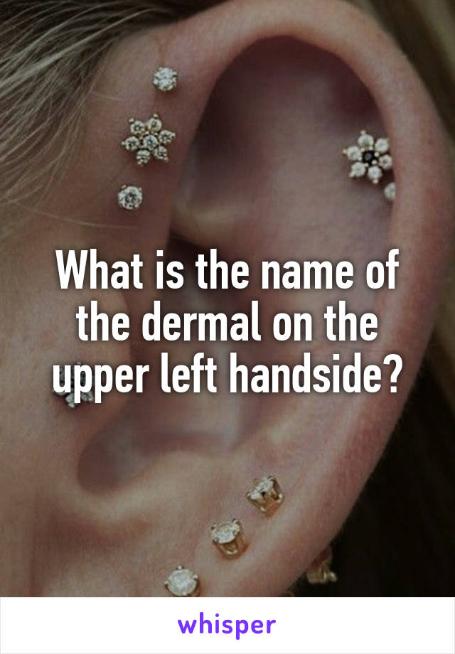 What is the name of the dermal on the upper left handside?