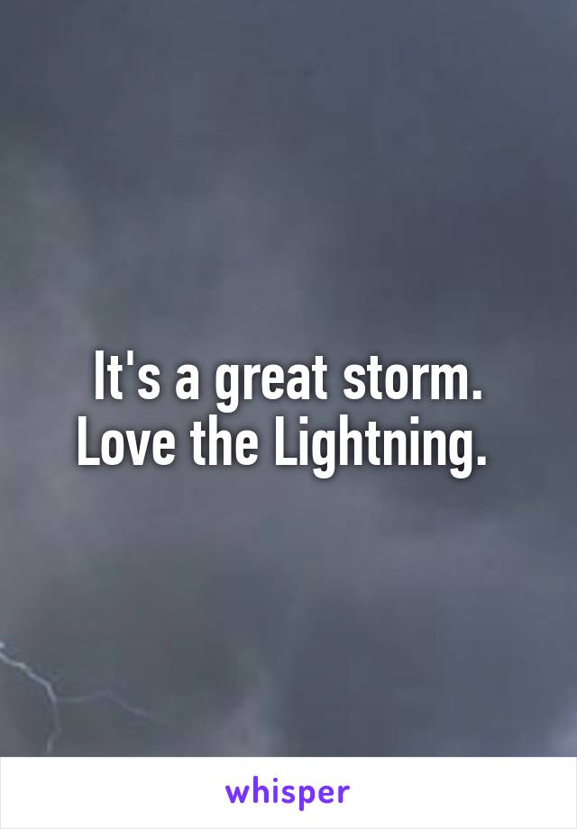 It's a great storm. Love the Lightning. 