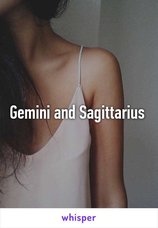 Gemini and Sagittarius 