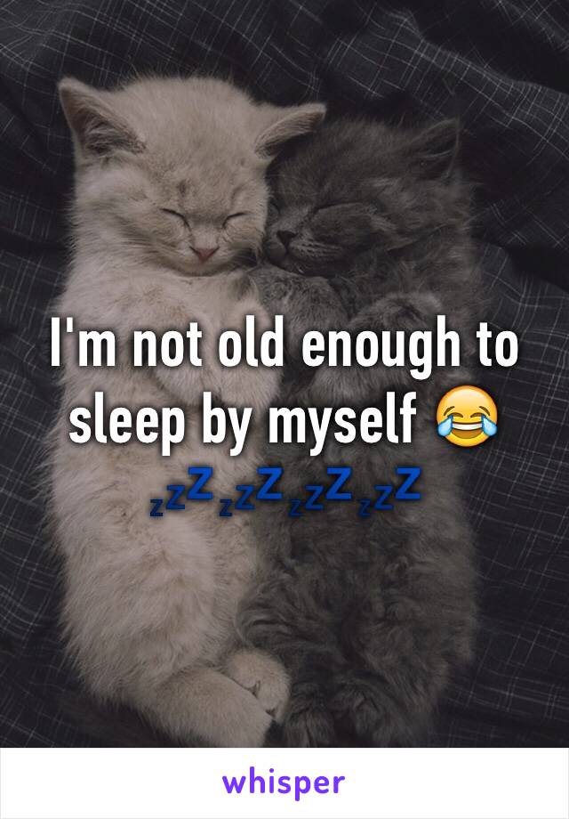 I'm not old enough to sleep by myself 😂
💤💤💤💤