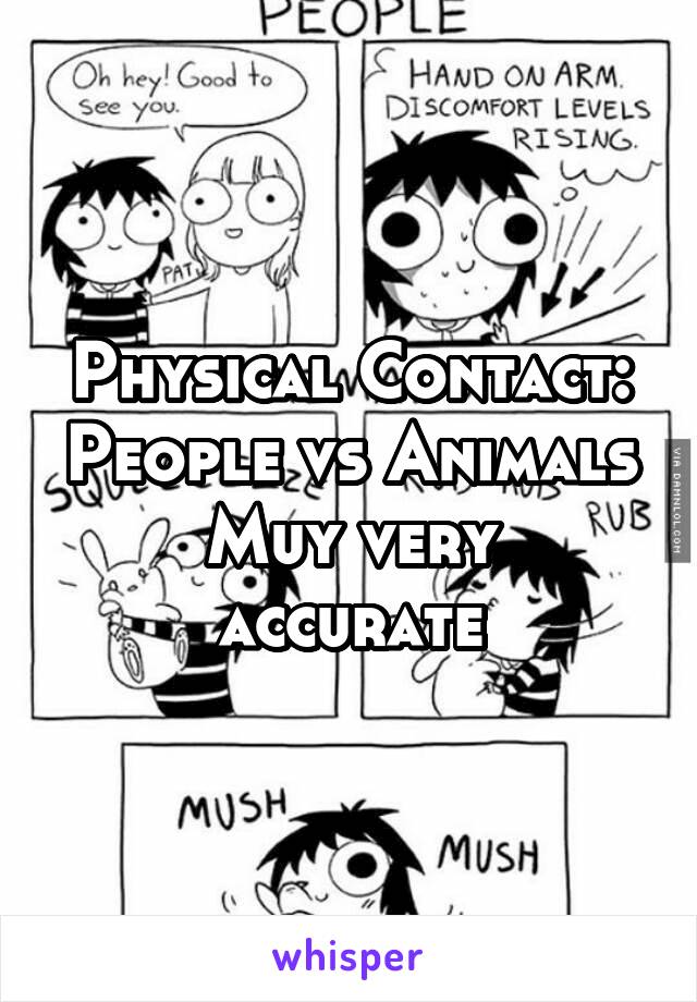 Physical Contact: People vs Animals
Muy very accurate