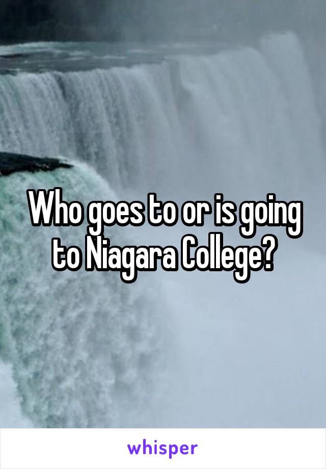 Who goes to or is going to Niagara College?