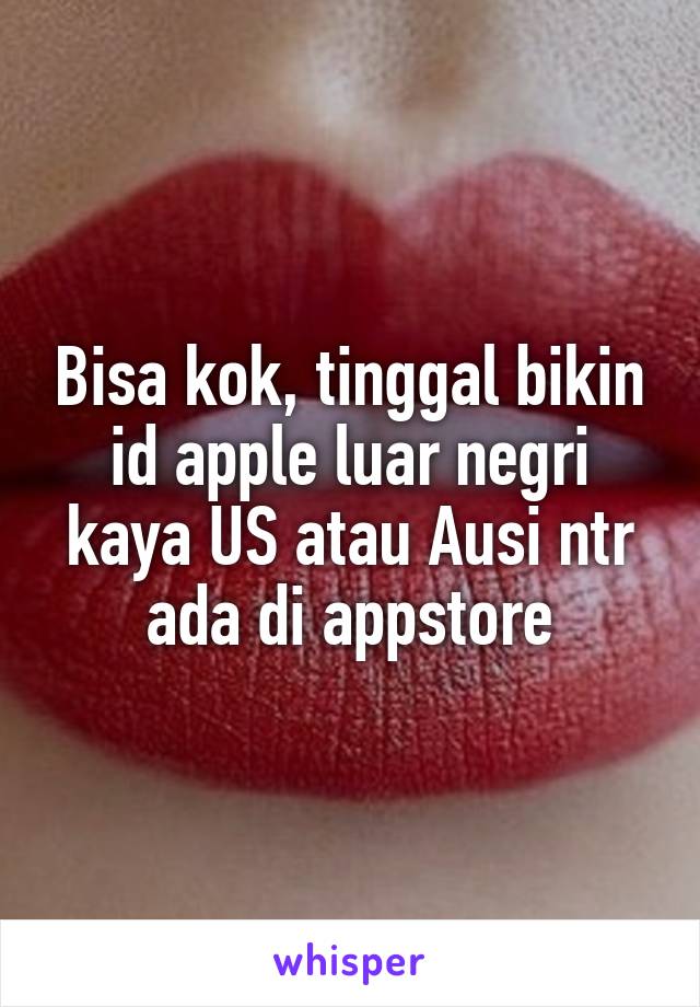 Bisa kok, tinggal bikin id apple luar negri kaya US atau Ausi ntr ada di appstore