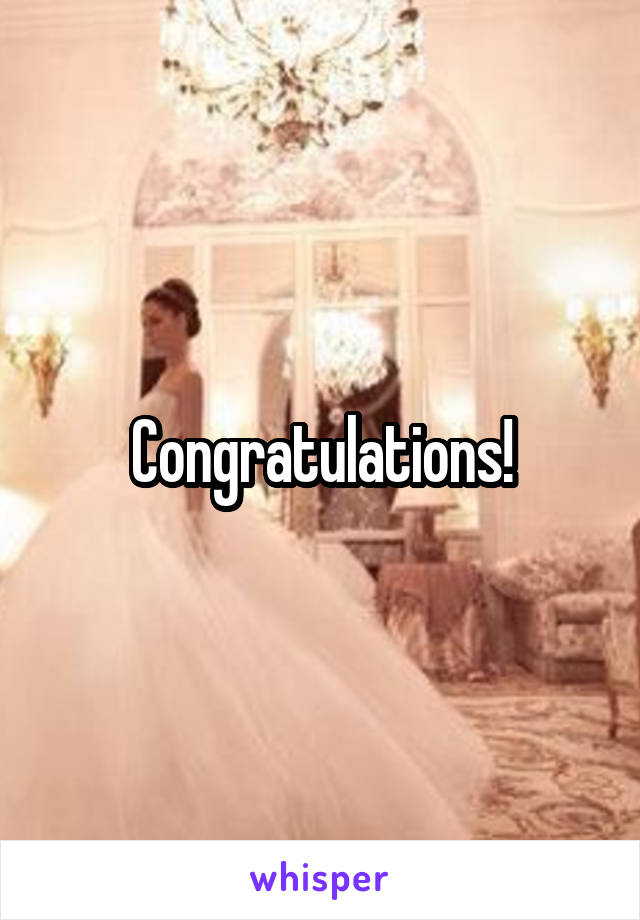 Congratulations!