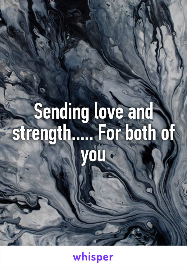 Sending love and strength..... For both of you