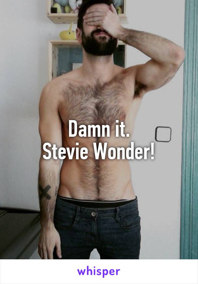 Damn it.
Stevie Wonder!