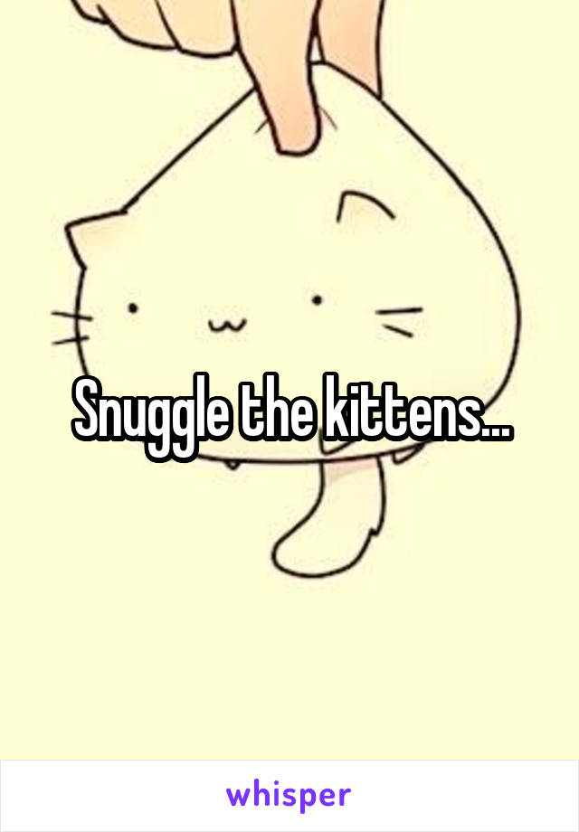 Snuggle the kittens...