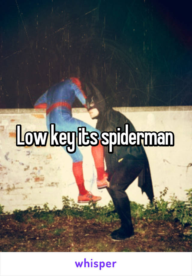 Low key its spiderman 