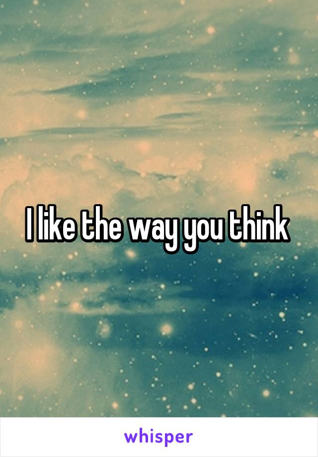 I like the way you think 