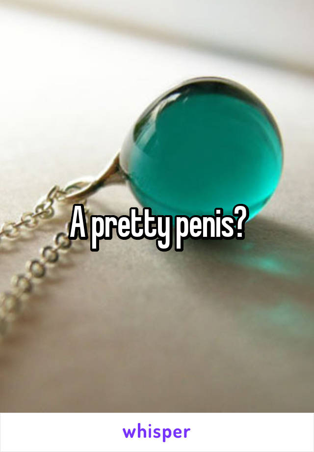 A pretty penis?