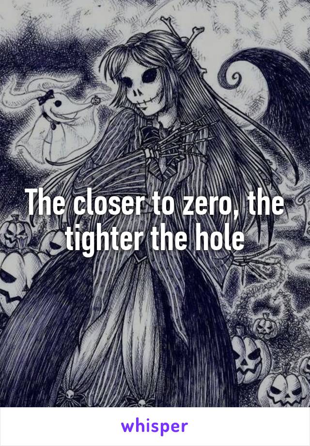 The closer to zero, the tighter the hole