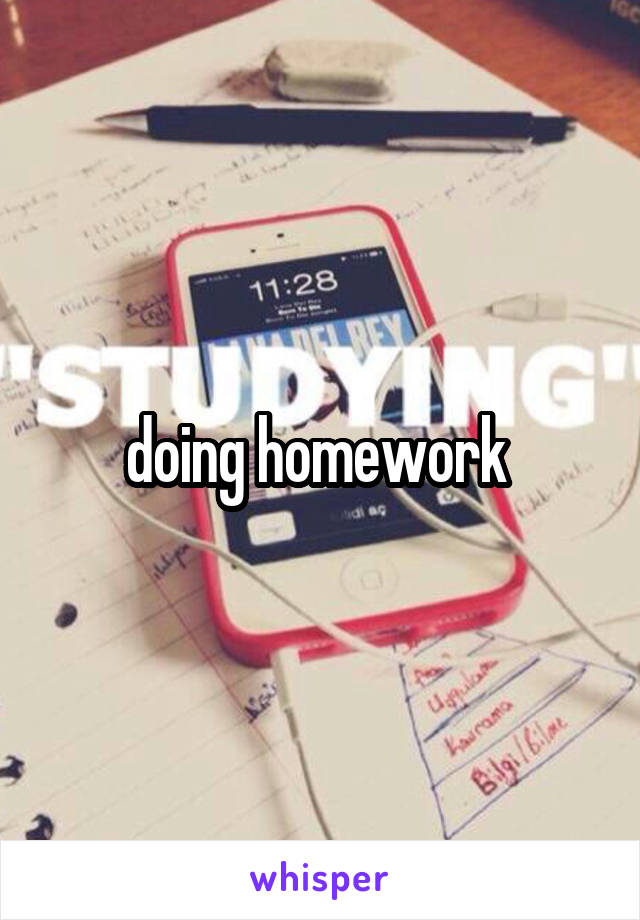 doing homework 