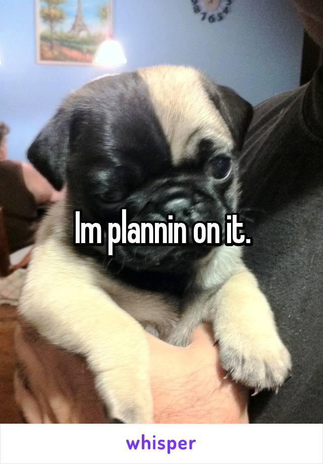 Im plannin on it.