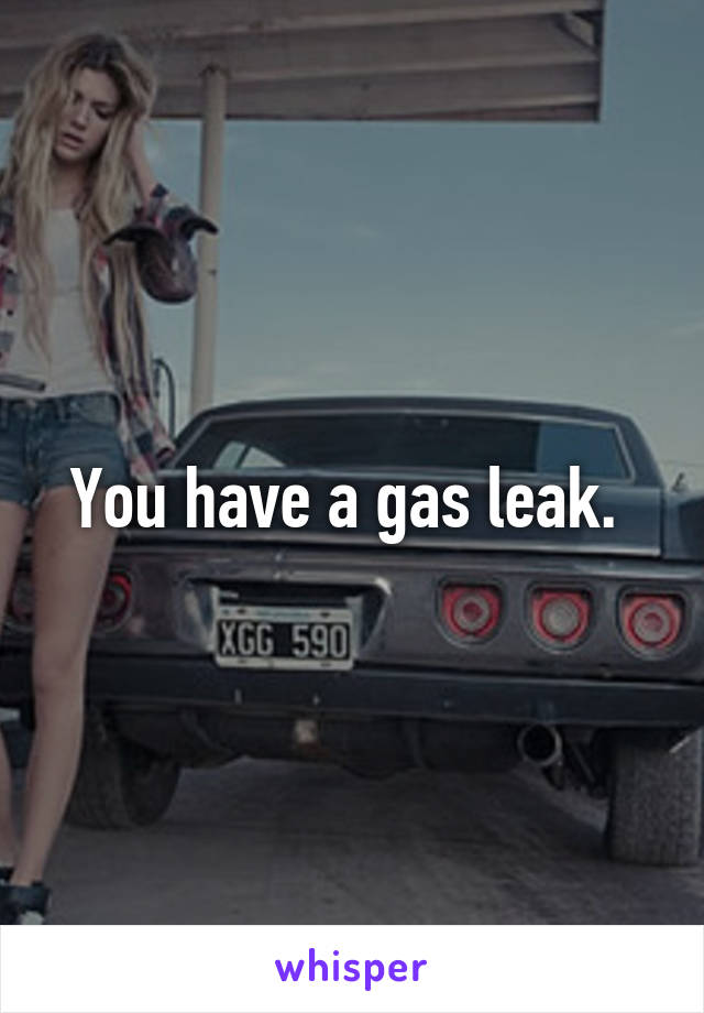 You have a gas leak. 