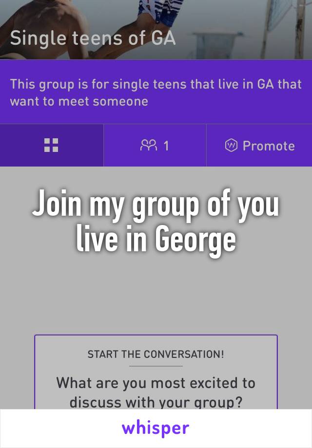 Join my group of you live in George