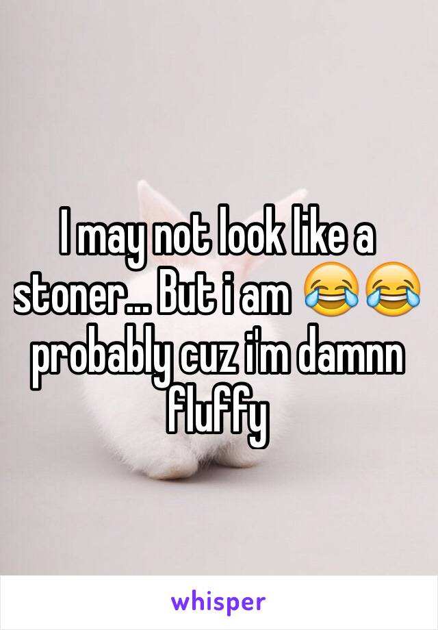 I may not look like a stoner... But i am 😂😂 probably cuz i'm damnn fluffy