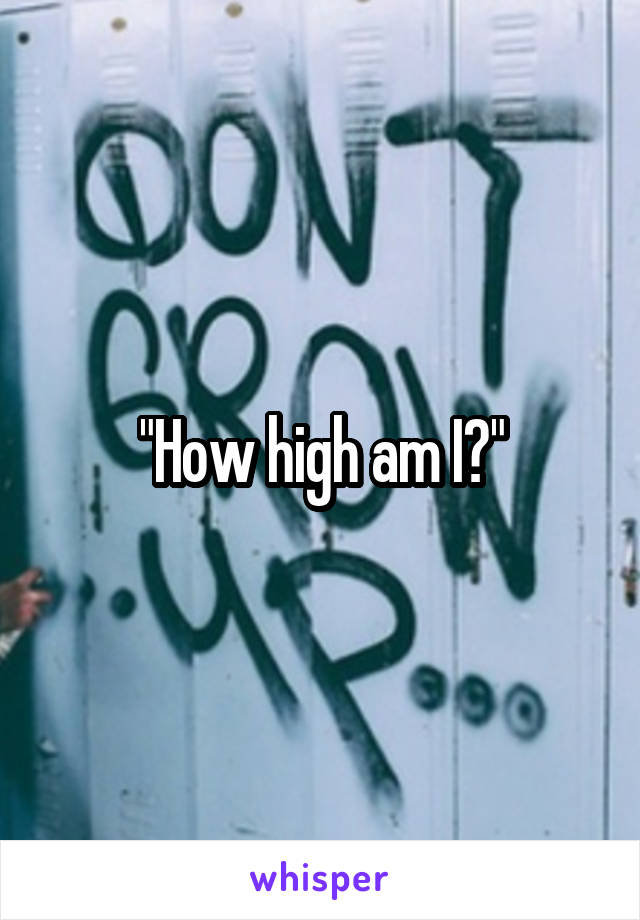 "How high am I?"