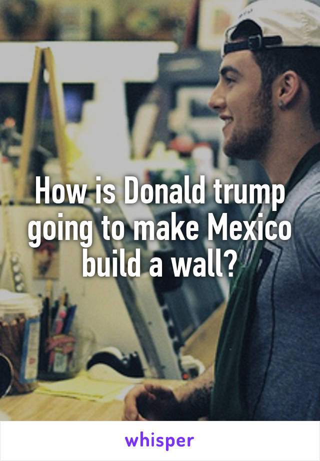 How is Donald trump going to make Mexico build a wall?