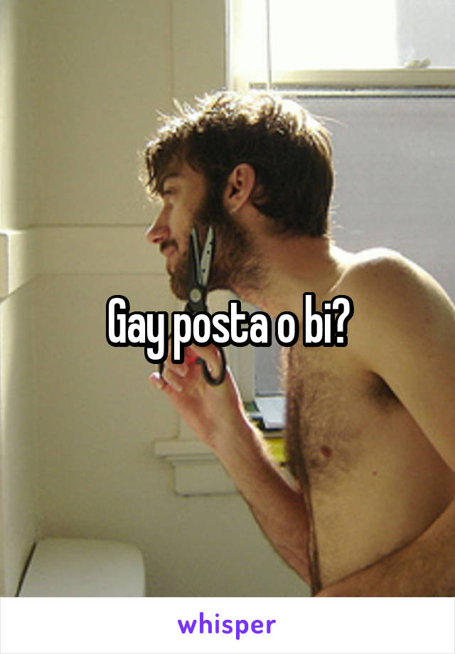 Gay posta o bi?