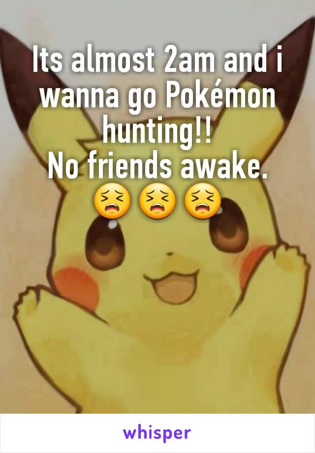 Its almost 2am and i wanna go Pokémon hunting!!
No friends awake.
😣😣😣