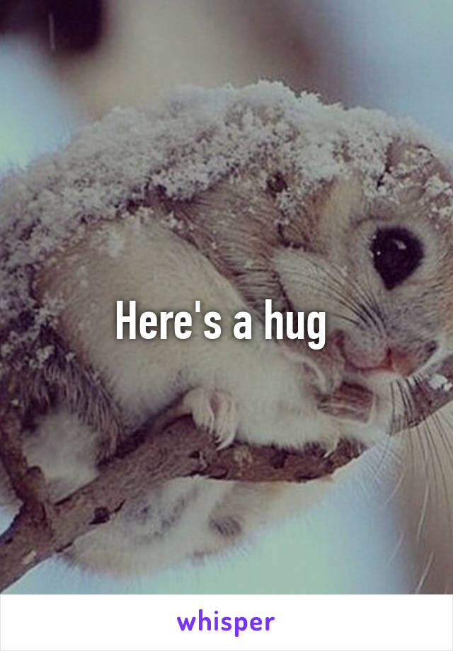 Here's a hug 