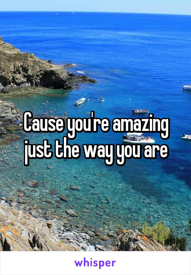 Cause you're amazing just the way you are