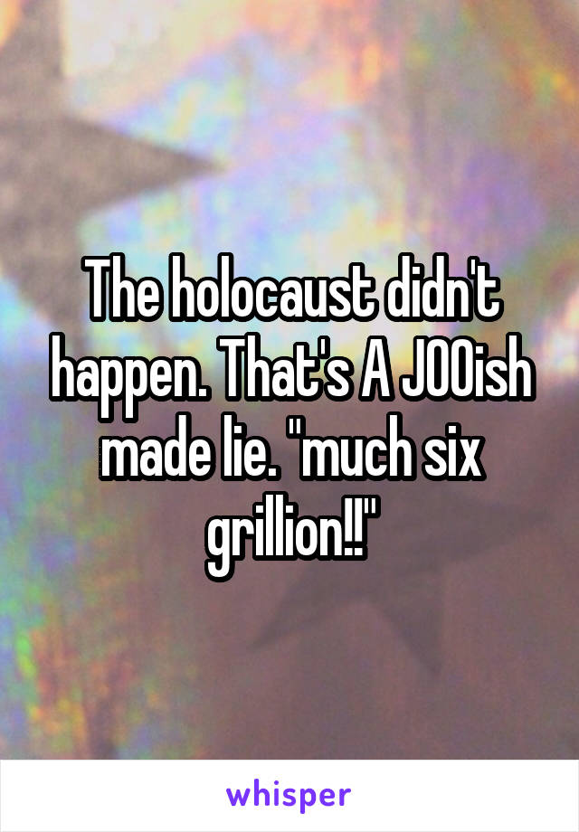 The holocaust didn't happen. That's A JOOish made lie. "much six grillion!!"